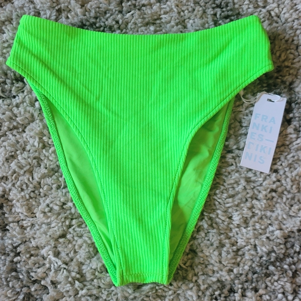 Frankie's Bikinis Jenna Ribbed Bottom Size Small NWT